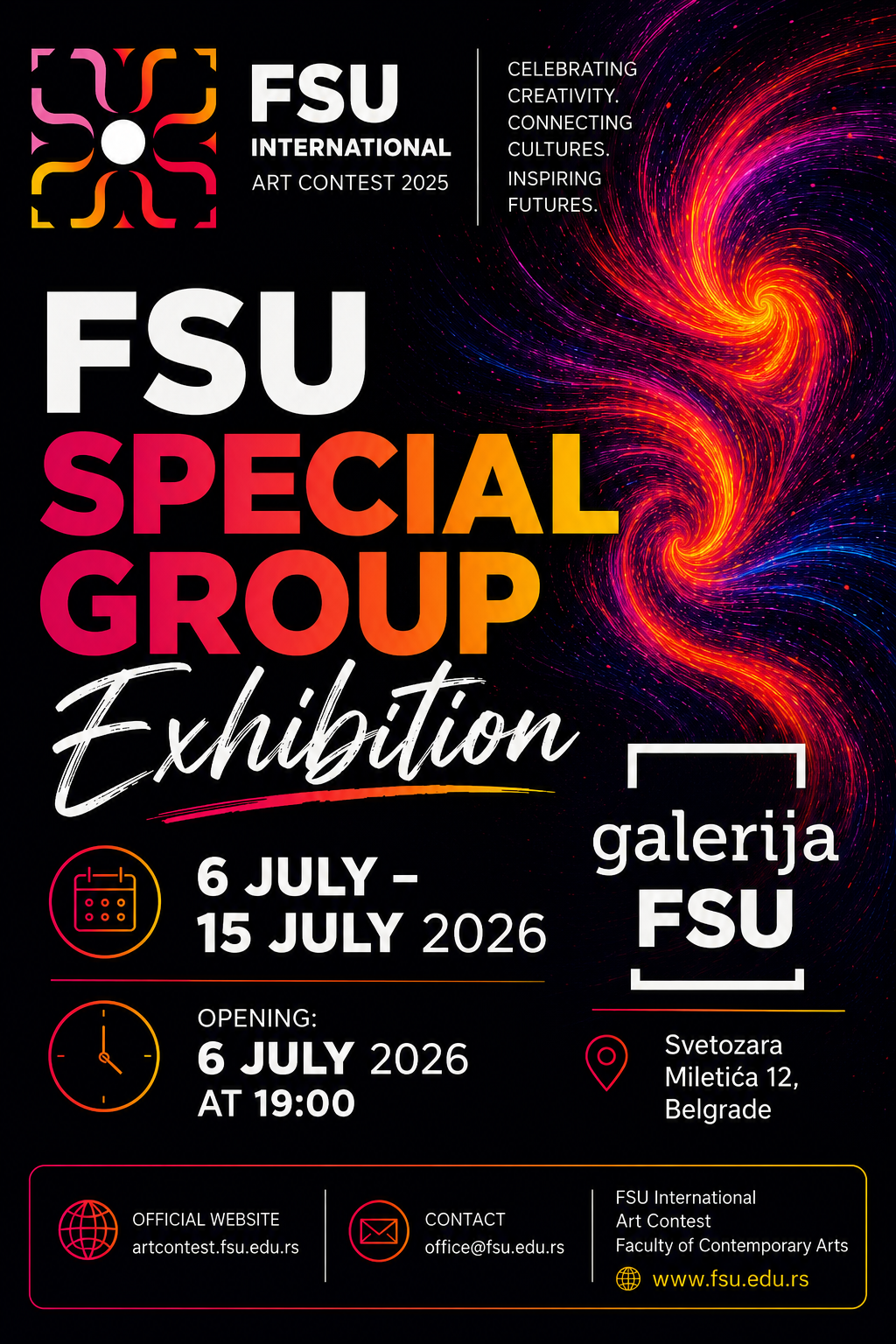 FSU Special Group Exhibition — 6 to 15 July 2026, Galerija FSU, Belgrade